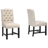 Pearsall Beige Linen Dining Chair - WI-BH-63101