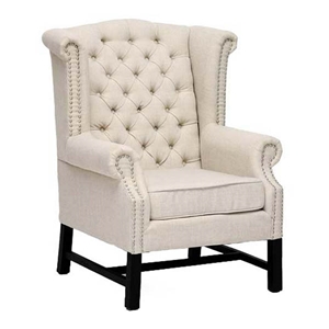 Sussex Beige Linen Club Chair 