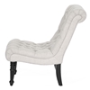 Caelie Tufted Lounge Chair - Black Legs, Beige Linen Fabric - WI-BH-63109