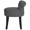 Millani Scroll Back Chair - Black Legs, Dark Gray Linen - WI-BH-63110-GRAY-AC