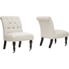 Belden Linen Modern Slipper Chair - Beige (Set of 2) - WI-BH-63707-BEIGE-AC