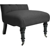 Belden Linen Modern Slipper Chair - Gray (Set of 2) - WI-BH-63707-GRAY-AC