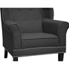 Kyleigh Nailheads Arm Chair - Button Tufted, Gray - WI-BH-63708-GRAY-CC