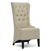 Vincent High Wingback Chair - Button Tufts, Beige Linen - WI-BH-A32386-BEIGE-AC
