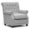 Moretti Club Chair - Button Tufts, Nail Heads, Light Gray Linen - WI-BH201210-7028-L003-GRAYISH-BEIGE-CC