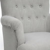 Crenshaw Club Chair - Buttons, Black Wood Feet, Light Gray Linen - WI-BH201211-7028-L003-GRAYISH-BEIGE-CC