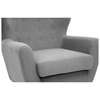 Lombardi Modern Armchair - Button Accents, Light Gray Linen - WI-BH201212-7028-L003-GRAYISH-BEIGE-CC