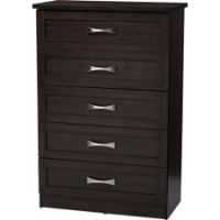 Colburn 5 Drawers Tallboy Storage Chest - Dark Brown