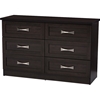 Colburn 6 Drawers Storage Dresser - Dark Brown - WI-BR888003-WENGE