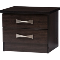 Colburn 2 Drawers Storage Nightstand - Wenge