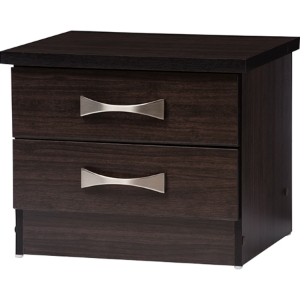 Colburn 2 Drawers Storage Nightstand - Wenge 