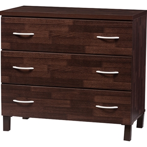 Maison Wood 3 Drawers Storage Chest - Brown 