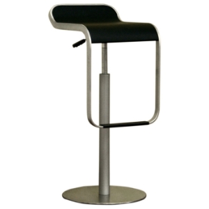 Black Adjustable Height Bar Stool 