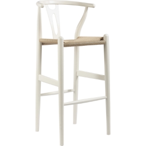 Wishbone Barstool - White 
