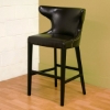 Grande Dark Brown Leather Bar Stool - WI-BS28650