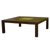 Roulette Oak Coffee Table with Center Glass - WI-C-505