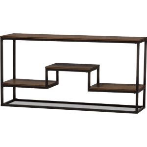 Doreen Console Table - Brown, Black 