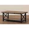 Herzen 1 Shelf Coffee Table - Antique Black and Brown - WI-CA-1117-CT