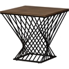 Otto Geometric Occasional Side Table - Brown, Antique Black - WI-CA-1124-ET