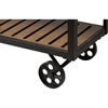 Kennedy Mobile Serving Cart - Brown, Antique Black - WI-CA-1130