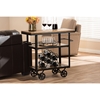 Kennedy Mobile Serving Cart - Brown, Antique Black - WI-CA-1130