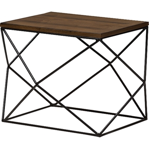 Stilo Rectangular End Table - Brown/Black 