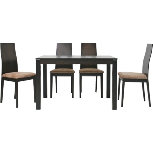 Calhoun 5-Piece Dining Set - Dark Brown 