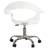 Elia Clear Acrylic Swivel Office Chair, Clear Vanity Swivel Chair