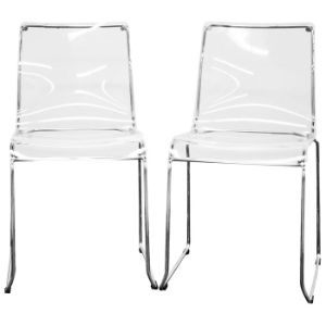 Lino Stackable Transparent Clear Acrylic Dining Chair 