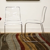 Lino Stackable Transparent Clear Acrylic Dining Chair - WI-CC-53-CLR