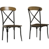 Broxburn Dining Chair - Brown and Antique Black (Set of 2) - WI-CDC222-DS2