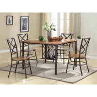Vintner 5-Piece Dining Set - Black, Brown