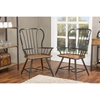 Longford Dining Arm Chair - Walnut Brown, Black (Set of 2) - WI-CDC271-DA2-BBXX