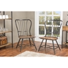 Longford Dining Chair - Walnut Brown, Black (Set of 2) - WI-CDC271-DS2-BBXX