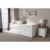 Risom Faux Leather Twin Daybed - Trundle Bed, White - WI-CF-8519-WHITE-DAY-BED