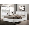 Templemore Leather Queen Platform Bed - White - WI-CF8287-QUEEN-WHITE