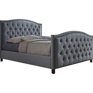 Fawner Fabric Upholstered Queen Bed - Gray 