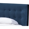 Morgan Velvet Platform Bed - Button Tufted, Blue - WI-CF8538-BLUE-BED