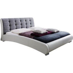 Guerin Platform Bed - Tufted, White 