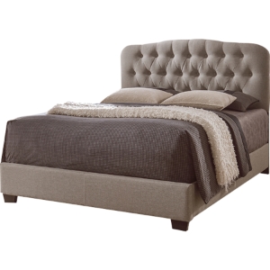Romeo Upholstered Platform Bed - Button Tufted 