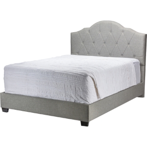 Juliet Upholstered Platform Bed - Button Tufted, Gray 