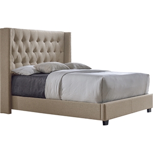 Katherine Nailheads Wingback Bed - Button Tufted 