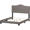 Emerson Upholstered Bed - Curvaceous Headboard, Nailheads - WI-CF8747-G-BED