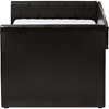 Camino Faux Leather Daybed - Guest Trundle Bed, Black - WI-CF8756-BLACK-DAY-BED