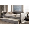 Camino Fabric Upholstered Daybed - Guest Trundle Bed, Gray - WI-CF8756-GRAY-DAY-BED