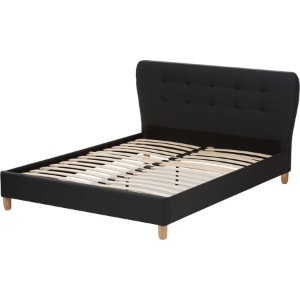 Laureo Upholstered Platform Bed - Grid-Tufting Headboard 