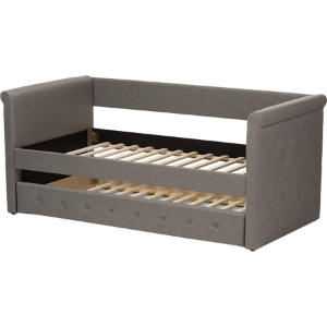 Alena Daybed with Trundle - Light Gray 