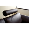 Champagne Leather Sofa with Chaise  in Dark Brown - WI-CHAMPAGNE-2SEATER-DAYBED