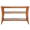 Allison Wood Console Table - Honey Brown, Glass Inlay, 2 Shelves - WI-CHW35898-50