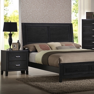 Eaton 5-Piece Queen Bedroom Set - Raised Panel Bed, Black 